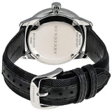 Burberry Classic Round Cream Dial Black Leather Strap Watch for Men - BU10008
