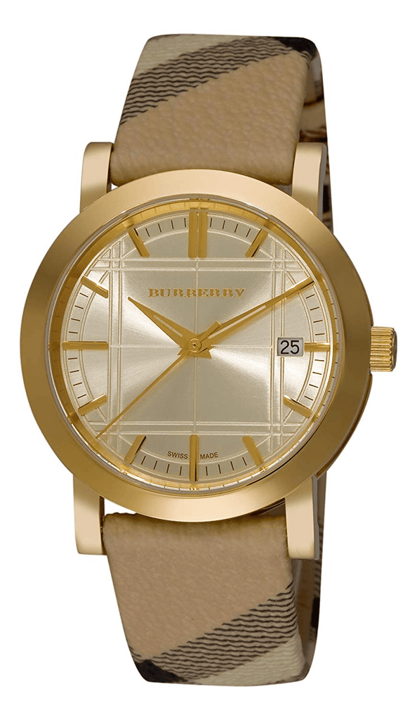 Burberry Heritage Silver Dial Leather Strap Watch for Women - BU1398