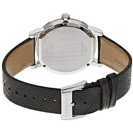 Burberry Heritage Grey Dial Black Leather Strap Watch for Men - BU9024