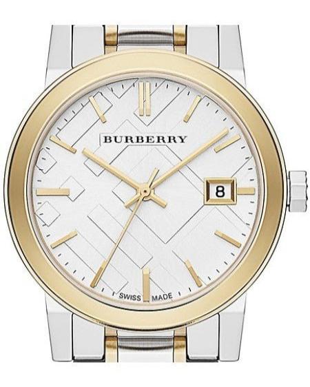 Burberry The City White Dial Two Tone Steel Strap Watch for Women - BU9115