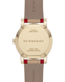 Burberry The City Champagne Dial Leather Strap Watch for Women - BU9139