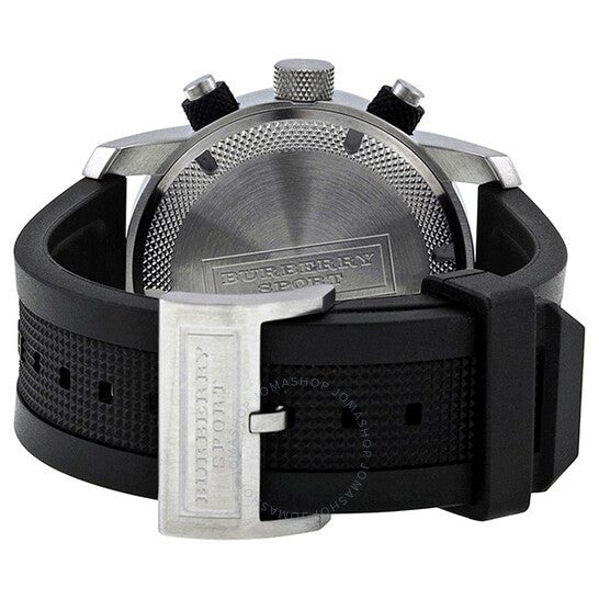 Burberry Endurance Sport Chronograph Black Dial Black Rubber Strap Watch for Men - BU7700