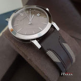 Burberry The City Grey Dial Leather Strap Watch for Men - BU9020