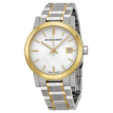 Burberry The City White Dial Two Tone Steel Strap Watch for Women - BU9115