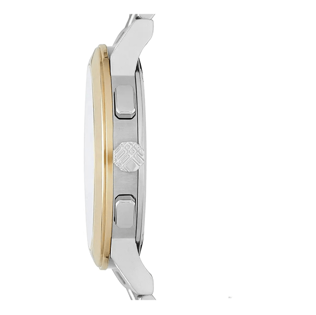Burberry The City White Dial Two Tone Steel Strap Watch for Men - BU9751