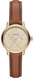 Burberry The Classic Champagne Gold Dial Brown Leather Strap Watch for Women - BU10101