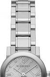 Burberry The City Silver Diamonds Dial Silver Steel Strap Watch for Women - BU9230
