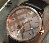 Burberry The Classic Brown Dial Brown Leather Strap Watch for Men - BU10012