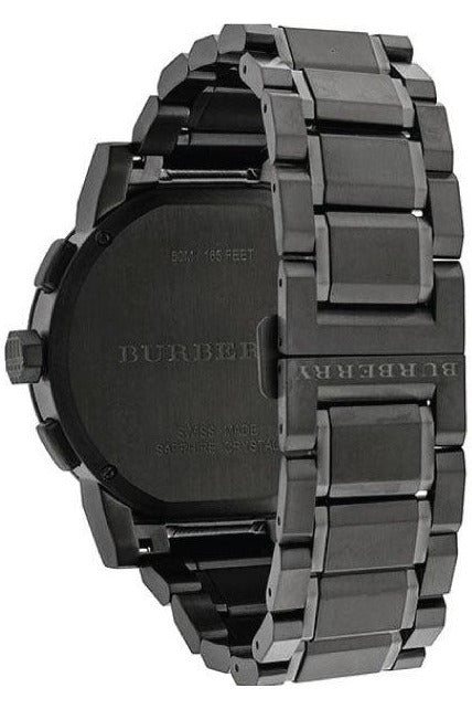 Burberry The City Navy Blue Dial Black Steel Strap Watch for Men - BU9365