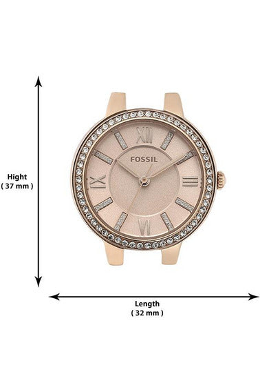 Fossil Virginia Pink Dial Pink Steel Strap Watch for Women - ES4482