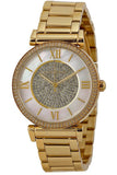 Michael Kors Catlin Mother of Pearl Dial Gold Steel Strap Watch for Women - MK3332