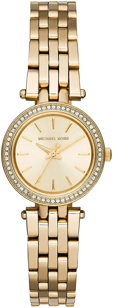 Michael Kors Darci Gold Dial with Diamonds Gold Steel Strap Watch for Women - MK3295