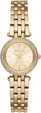 Michael Kors Darci Gold Dial with Diamonds Gold Steel Strap Watch for Women - MK3295