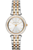 Michael Kors Darci White Dial Two Tone Steel Strap Watch for Women - MK3323