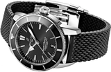 Breitling Superocean Heritage B20 Automatic 44 Black Dial Black Mesh Bracelet Watch for Men - AB2030121B1S1