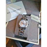 Burberry The City Silver Diamonds Dial Silver Steel Strap Watch for Women - BU9230