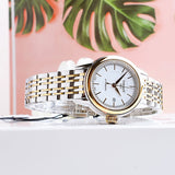 Tissot Carson Automatic Silver Dial Two Tone Steel Strap Watch For Women - T085.207.22.011.00