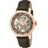 Fossil Boyfriend Automatic Skeleton Grey Dial Grey Leather Strap Watch for Women - ME3089