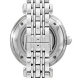 Emporio Armani Gianni T-Bar Automatic Silver Dial Silver Steel Strap Watch For Women - AR60022