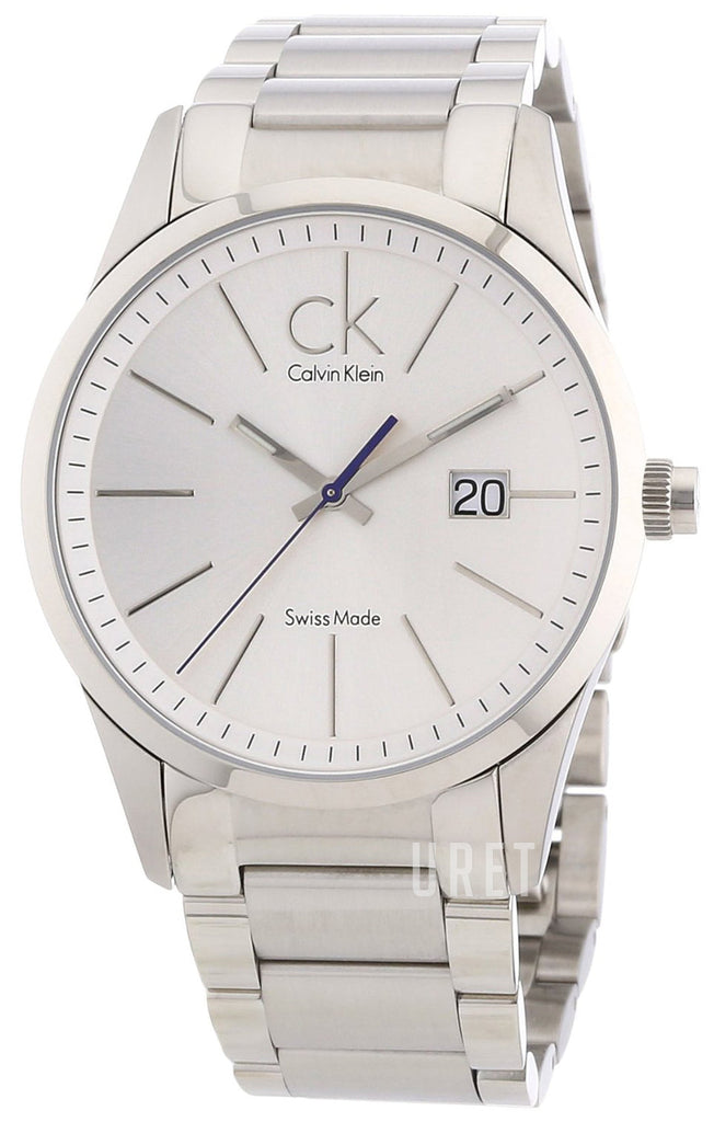 Calvin Klein Bold White Dial Silver Steel Strap Watch for Men - K2241120