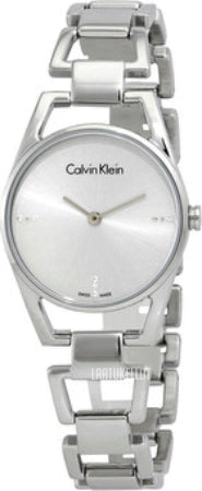 Calvin Klein Dainty Diamonds Silver Dial Sliver Steel Strap Watch for Women - K7L2314T