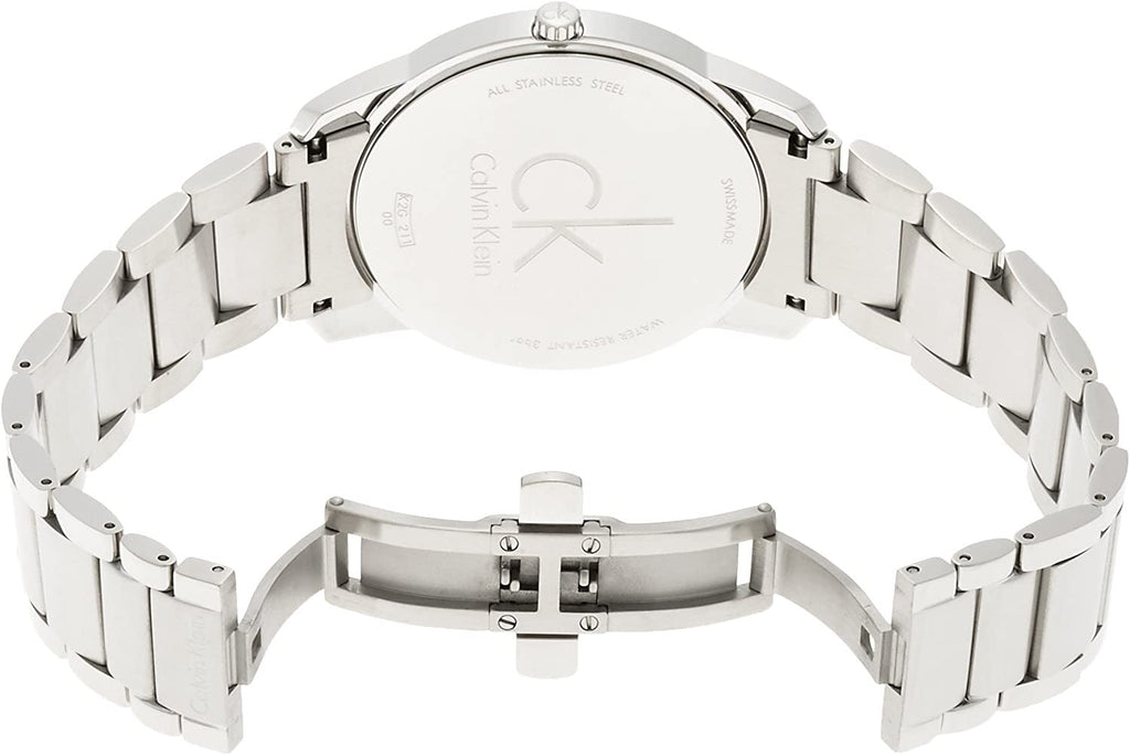 Calvin Klein City Black Dial Silver Steel Strap Watch for Men - K2G21161