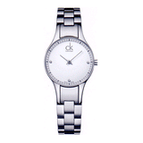 Calvin Klein Simplicity White Dial Silver Steel Strap Watch for Women - K4323101