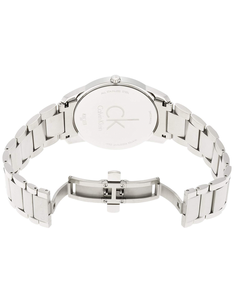 Calvin Klein City Black Dial Silver Steel Strap Watch for Men - K2G21161