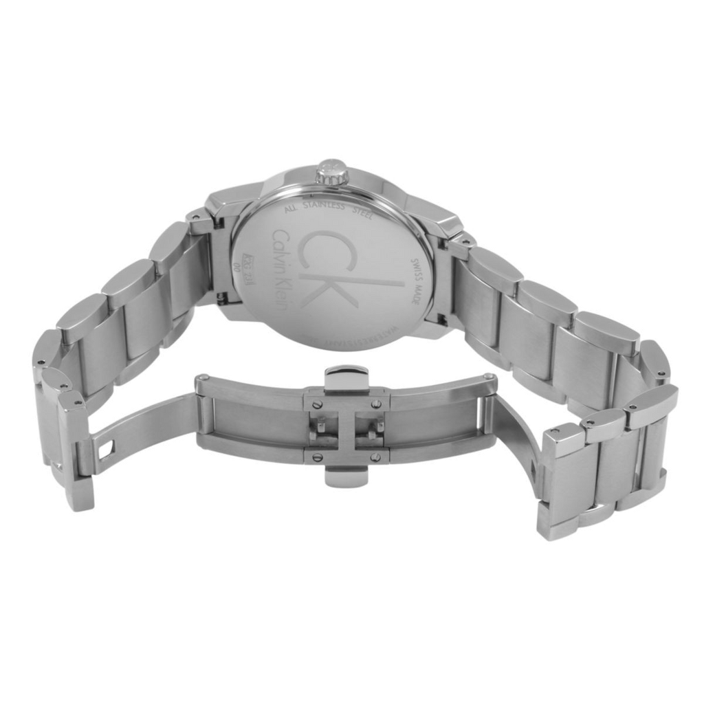 Calvin Klein City Grey Dial Silver Steel Strap Watch for Women - K2G23144