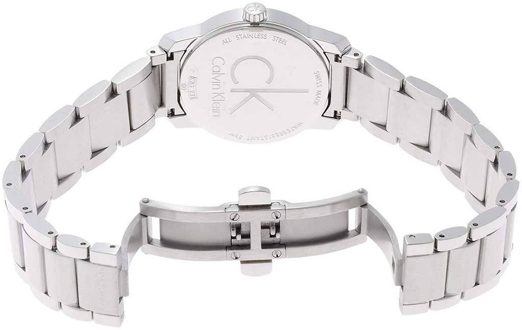 Calvin Klein City White Dial Silver Steel Strap Watch for Women - K2G23146