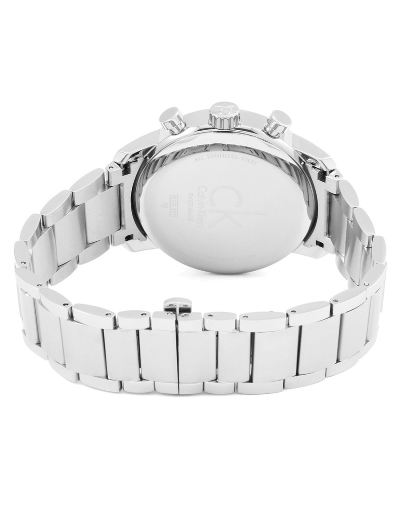 Calvin Klein City White Dial Silver Steel Strap Watch for Men - K2G27146