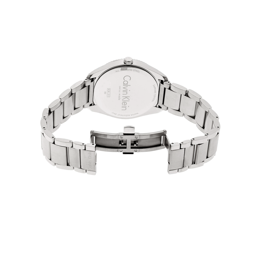 Calvin Klein City Chronograph White Dial Silver Steel Strap Watch for Men - K2G271Z6