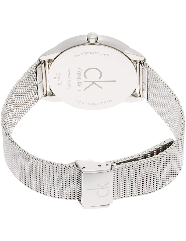 Calvin Klein Minimal Silver Dial Silver Mesh Bracelet Watch for Men - K3M2112Z