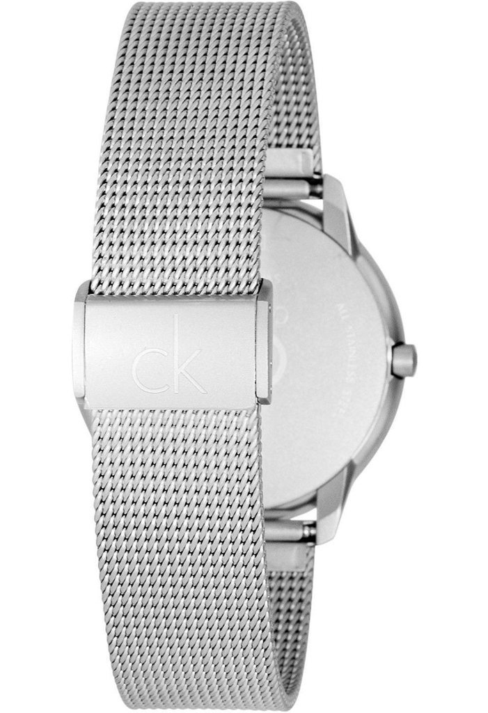Calvin Klein Minimal SIlver Dial Silver Mesh Bracelet Watch for Women - K3M221Y6