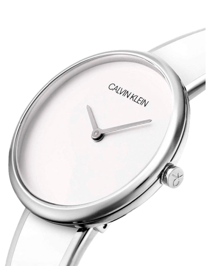 Calvin Klein Seduce White Dial Two Tone Steel Strap Watch for Women - K4E2N116