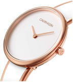 Calvin Klein Seduce White Dial Two Tone Steel Strap Watch for Women - K4E2N616