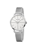 Calvin Klein Even White Dial Silver Mesh Bracelet Watch for Women - K7B23126