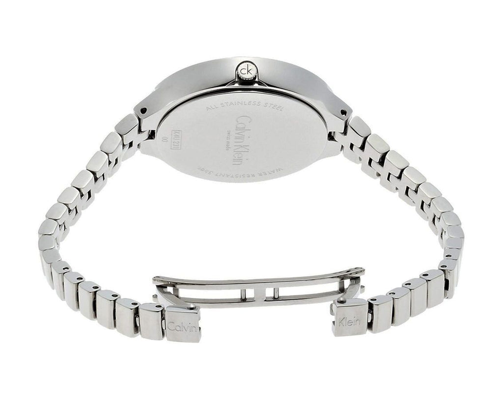 Calvin Klein Lively Silver Dial Silver Steel Strap Watch for Women - K4U23126