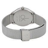 Calvin Klein Minimal White Dial Silver Mesh Bracelet Watch for Men - K3M2112Y