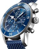 Breitling Superocean Heritage Chronograph 44 Blue Dial Blue Mesh Bracelet Watch for Men - A13313161C1S1