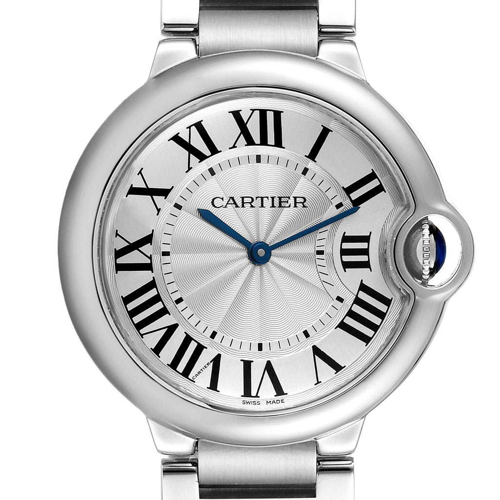 Cartier Ballon Bleu De Cartier Silver Dial Silver Steel Strap Watch for Women - W69011Z4