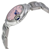 Cartier Ballon Bleu de Cartier Pink Dial Silver Steel Strap Watch for Women - W6920038