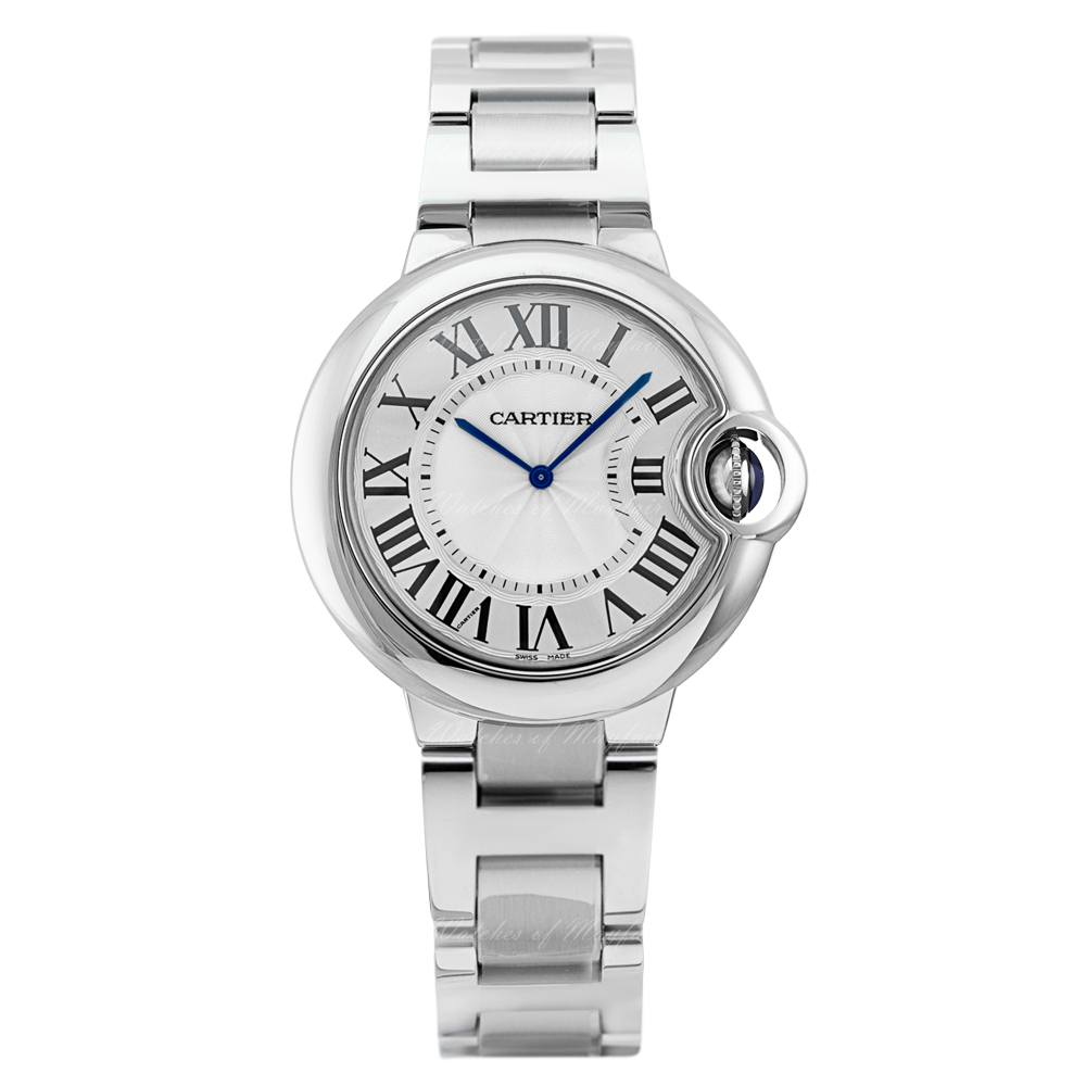 Cartier Ballen Bleu De Cartier Silver Dial Silver Steel Strap Watch for Women - W6920084
