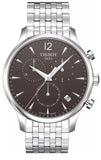 Tissot T Classic Tradition Chronograph Black Dial Silver Steel Strap Watch For Men - T063.617.11.057.00