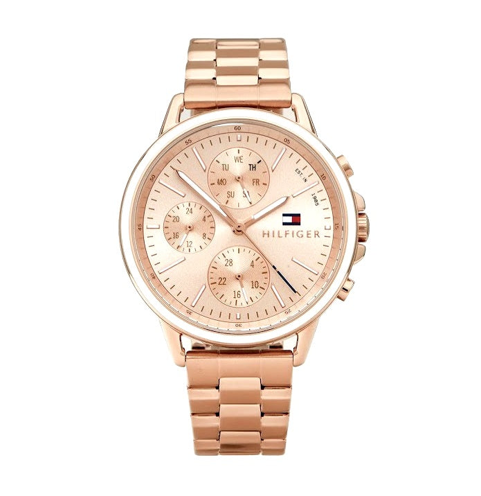 Tommy Hilfiger Carly Rose Gold Dial Rose Gold Steel Strap Watch for Women - 1781788