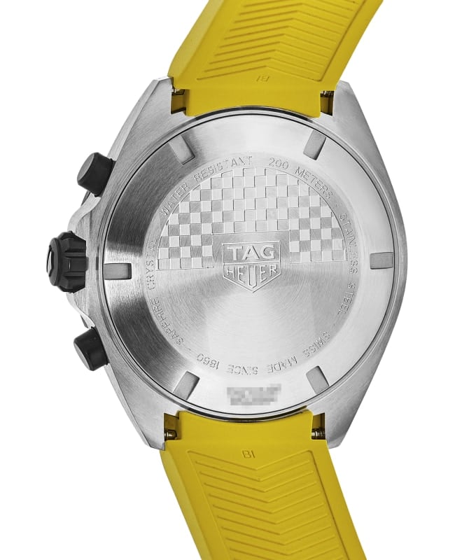 Tag Heuer Formula 1 Chronograph Yellow Dial Yellow Rubber Strap Watch for Men - CAZ101AM.FT8054