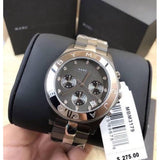 Marc Jacobs Blade Chronograph Grey Dial Two Tone Steel Strap Watch for Women - MBM8583