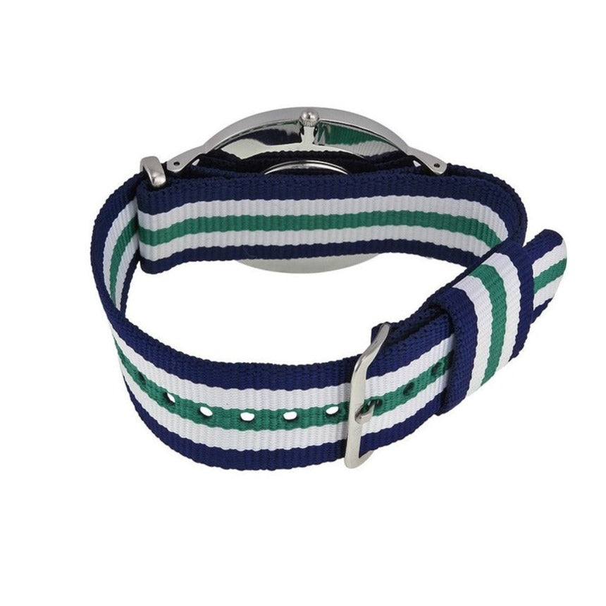 Daniel Wellington Classic Nottingham White Dial Two Tone NATO Strap Watch For Men - 0208DW