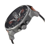 Diesel Mr Daddy 2.0 Chronograph Black Dial Brown Leather Strap Watch For Men - DZ7332