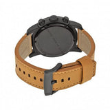 Marc Jacobs Larry Chronograph Black Dial Brown Leather Strap Watch for Men - MBM5053